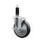 Service Caster 5'' Thermoplastic Rubber Swivel 1-1/8'' Expanding Stem Caster with Brake SCC-EX20S514-TPRB-TLB-118 - alternate 1